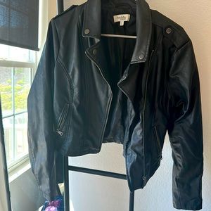 Leather biker jacket, barely worn, XL, Charlotte Russe